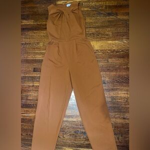 Calvin Klein burnt orange jumpsuit with pockets